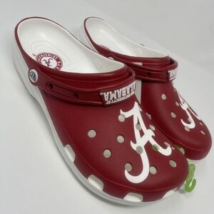 Crocs University of Alabama Crimson Tide Classic Clogs Red White Bama Mens Sz 11